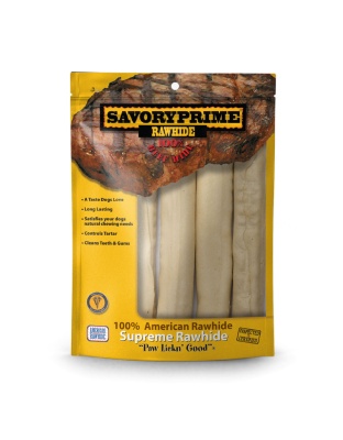 Savory Prime Supreme Rawhide Retriever Roll Natural 1ea/10 in, 4 pk