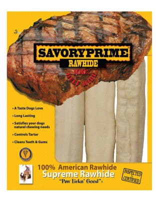 Savory Prime Supreme Rawhide Retriever Roll Natural 1ea/6-7 in, 3 pk