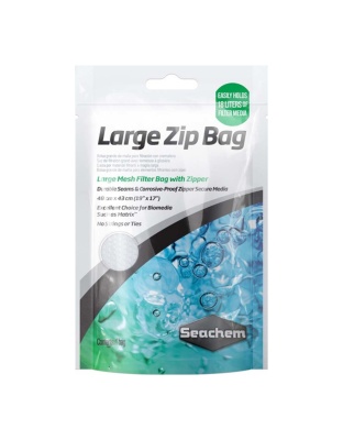 Seachem Laboratories Mesh Filter Bag with Zipper LG mesh, White, 1ea/19In X 17 in