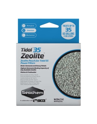 Seachem Laboratories Tidal Zeolite Ammonia and Heavy Metals Binding Media 1ea/120 ml