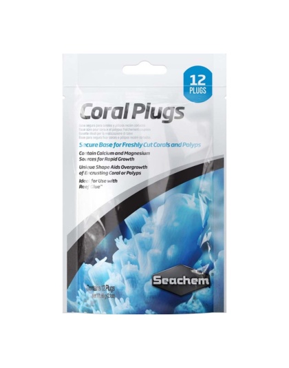 Seachem Laboratories Coral Plugs Secure Base White, 1ea/12 pk