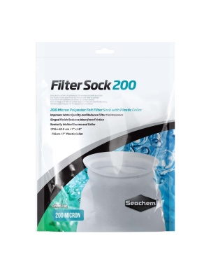 Seachem Laboratories Welded Filter Sock with Plastic Collar White, 1ea/7In X 16 in, LG
