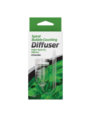 Seachem Laboratories Pollen Style CO2 Spiral Bubble Counting Diffuser Clear, 1ea/30 mm