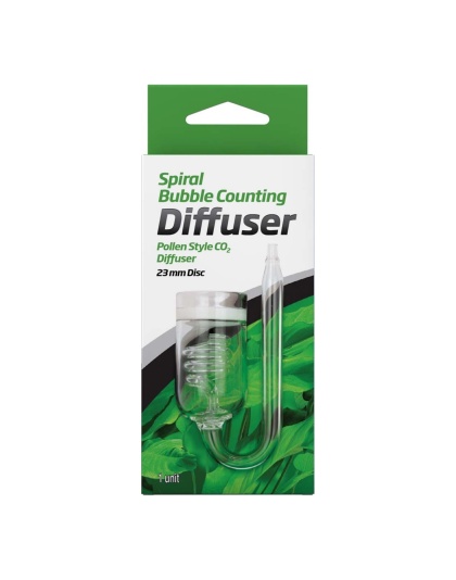 Seachem Laboratories Pollen Style CO2 Spiral Bubble Counting Diffuser Clear, 1ea/30 mm