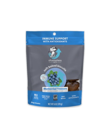 Shameless Soft Baked Dog Biscuits Blueberry/Mint 6oz.