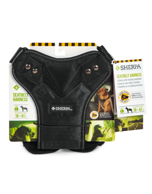 Sherpa's Pet Trading Company Crash Tested Seatbelt Safety Dog Harness Black 1ea/LG