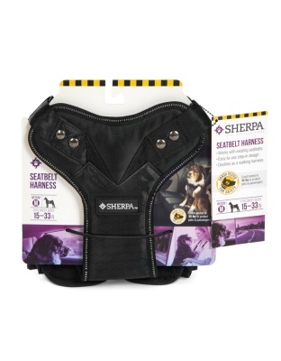 Sherpa's Pet Trading Company Crash Tested Seatbelt Safety Dog Harness Black 1ea/MD