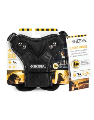 Sherpa's Pet Trading Company Crash Tested Seatbelt Safety Dog Harness Black 1ea/SM
