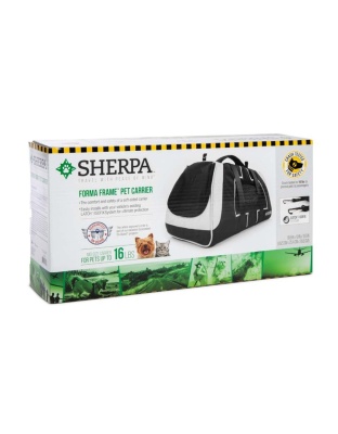 Sherpa's Pet Trading Company Forma Frame Airline Approved Pet Carrier Black 1ea/MD