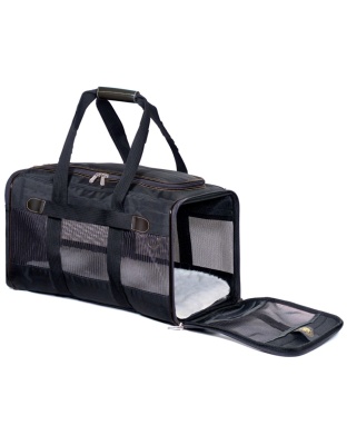 Sherpa's Pet Trading Company Original Deluxe Pet Carrier Black 1ea/MD