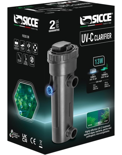 Sicce UVC Clarifier w/20ft Cord 1ea/13 W