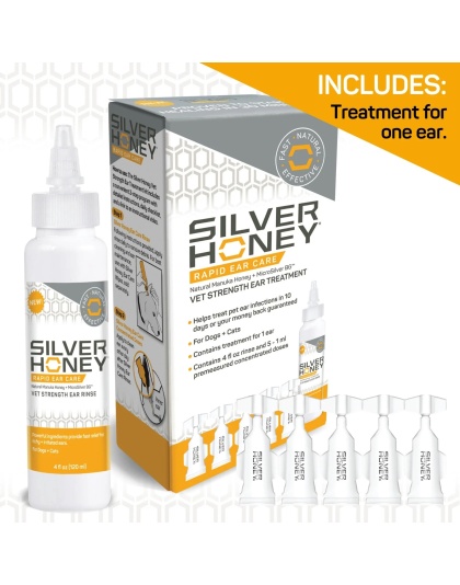 Silver Honey Rapid Ear Care Vet Ear Treatment Kit 10 Day Treatment