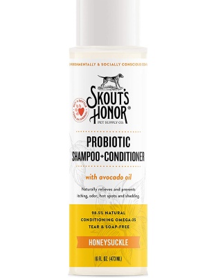 Skouts Honor Dog Shampoo Conditioner Honeysuckle 16oz.