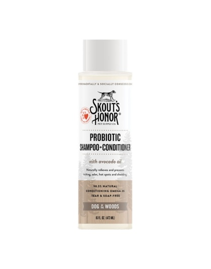 Skouts Honor Dog Probiotic Shampoo Conditioner Dog Of The Woods 16oz.