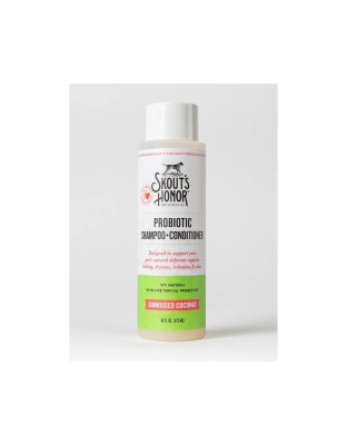 Skout'S Honor Dog & Cat Probiotic Shampoo & Conditioner Sunkissed Coconut 16Oz