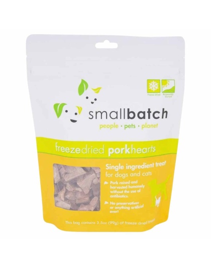 Small Batch Freeze Dried Pork Hearts - 3.5oz.