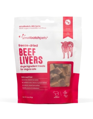 Smallbatch Dog Cat Freeze Dried Treat Beef Liver 4oz