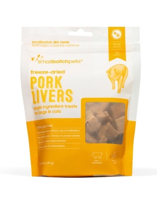 Smallbatch Dog Cat Freeze Dried Treat Pork Liver 3.5oz