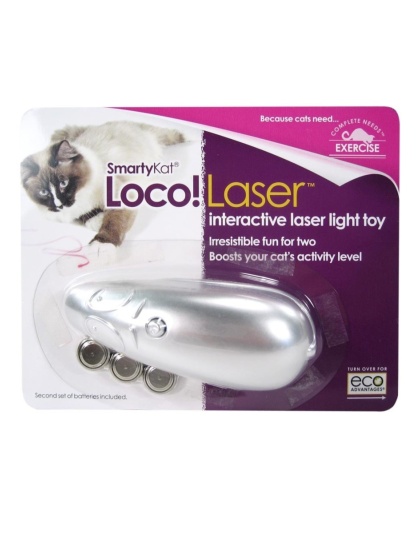SmartyKat Loco!Laser Interactive Laser Pointer Cat Toy Assorted, 1ea/One Size