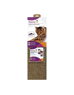 SmartyKat Super Scratcher Single Wide Corrugate with Catnip Brown, 1ea