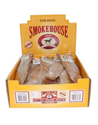 Smokehouse USA Made Prime Slice Dog Chew Shelf Display Box 20ea/20 ct, 10-12 in