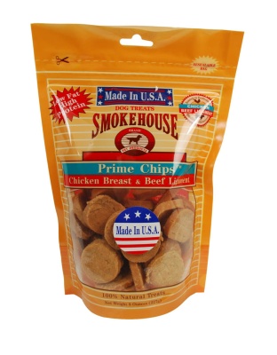 Smokehouse USA Made Prime Chips Dog Treat Chicken & Beef 1ea/8 oz