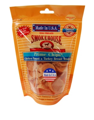 Smokehouse USA Made Prime Chips Dog Treat Chicken & Turkey 1ea/4 oz
