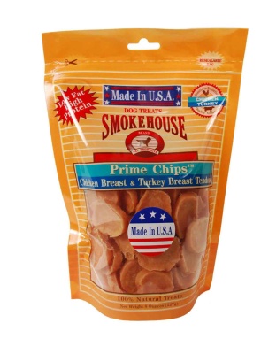Smokehouse USA Made Prime Chips Dog Treat Chicken & Turkey 1ea/8 oz