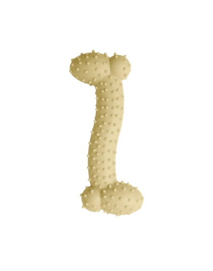 Snugarooz Lil Baby Bone Eco TPR  Dog Toy Yellow 4.25in.