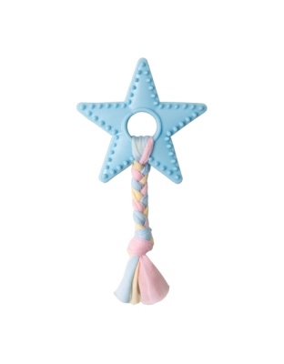 Snugarooz Lil Star Chew Eco TPR  Dog Toy Blue 7in.