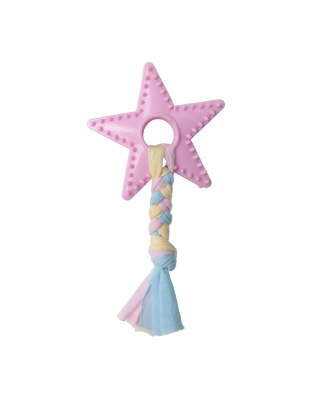 Snugarooz Lil Star Chew Eco TPR  Dog Toy Pink 7in.