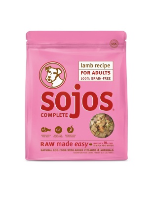 Sojos Complete Lamb Recipe Adult Freeze-Dried Grain-Free Dehydrated Dog Food, 1.75 Lbs