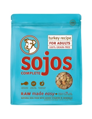 Sojos Complete Turkey Recipe Adult Freeze-Dried Grain-Free Dehydrated Dog Food, 1.75 Lbs