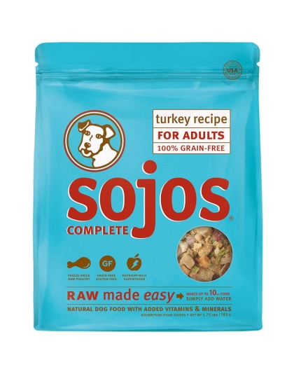 Sojos Complete Turkey Recipe Adult Freeze-Dried Grain-Free Dehydrated Dog Food, 1.75 Lbs