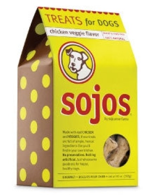 Sojo Dog Treat Chicken Veggie 10oz.