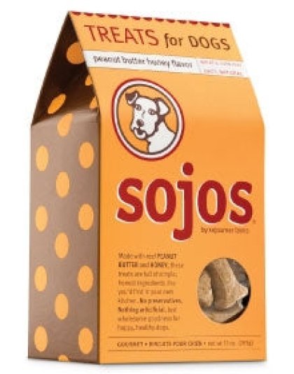 Sojo Dog Treat Peanut Butter Honey 10oz.