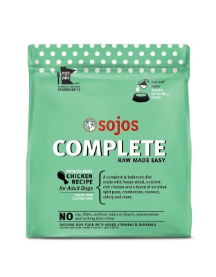 Sojos Complete Grain-Free Adult Pork Recipe Freeze-Dried Raw Dog Food, 1.75 Lbs