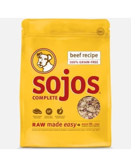 Sojos Complete Grain Free Adult Dog Food Beef Recipe, 4 oz. Trial Size