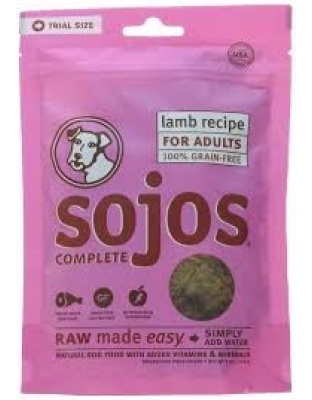 Sojos Complete Grain Free Adult Dog Food Lamb Recipe, 4 oz. Trial Size