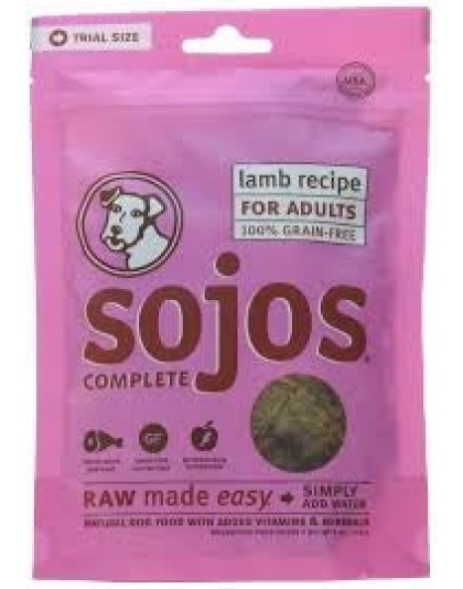 Sojos Complete Grain Free Adult Dog Food Lamb Recipe, 4 oz. Trial Size