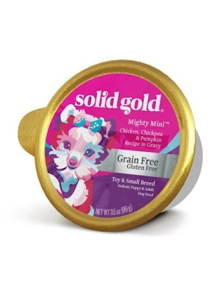 Solid Gold Dog Cup Mighty Mini Chicken 3.5oz. Grain Free (Case Of 12)