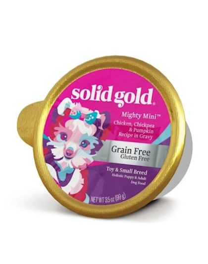 Solid Gold Dog Cup Mighty Mini Chicken 3.5oz. Grain Free (Case Of 12)