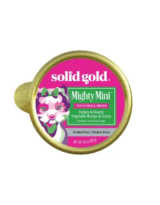 Solid Gold Dog Cup Mighty Mini Turkey 3.5oz. Grain Free (Case Of 12)