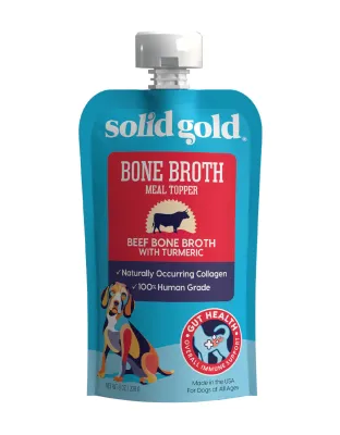 Solid Gold Dog Pouch Bone Broth Beef 8oz.