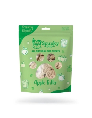 Spunkypup Crunchy Biscuit Dog Treats Apple 10oz.