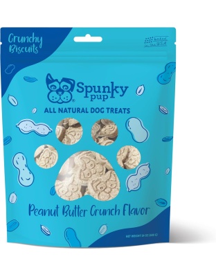 Spunkypup Crunchy Biscuit Dog Treats Peanut Butter 24oz.