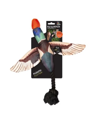 Spunkypup Fly & Fetch Launch Plush Toy Duck One Size