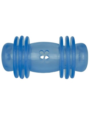 Starmark Treat Crunching Barbell Treat Dispenser Blue 1ea/MD, 9.5 in
