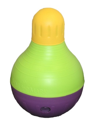 Starmark Bob-A-Lot Treat Dispensing Dog Toy Purple/Green/Yellow 1ea/LG