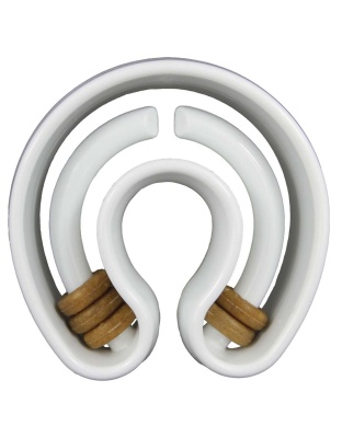 Starmark Treat Ringer Dog Toy Horseshoe White 1ea/One Size